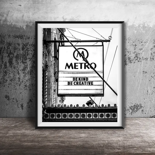 The Metro Lakeview Chicago Sign, Travel Poster