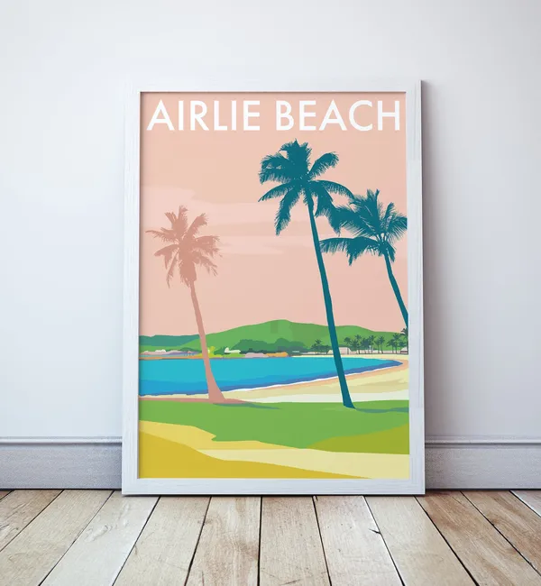 Airlie Beach Travel Poster, Great Barrier Reef Australia