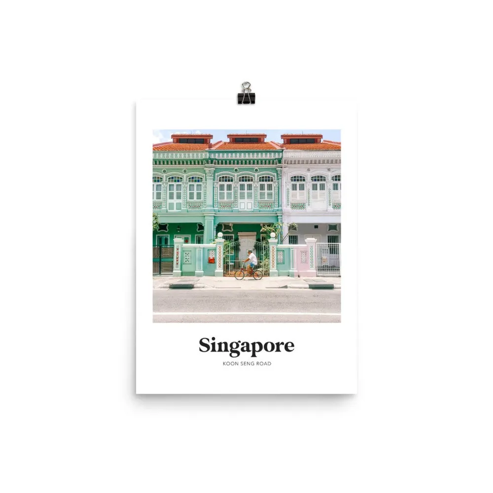 Singapore Shophouses Asia Travel Poster Print - Image 3