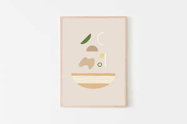 Pho Art Vietnamese Soup, Asian Modern Art Print