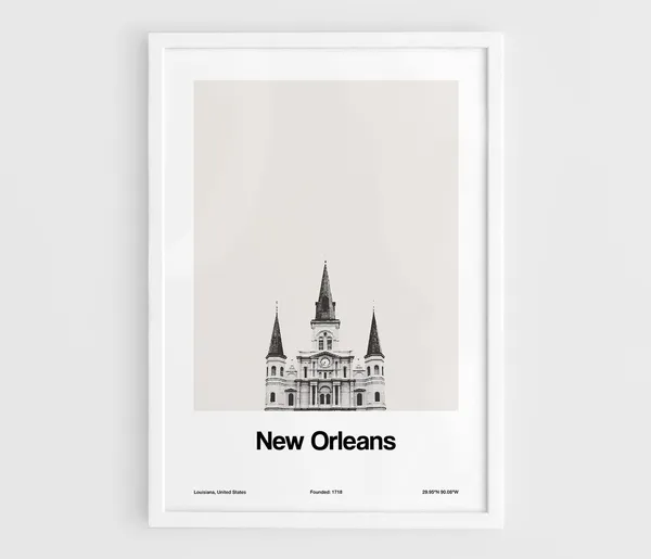 New Orleans Louisiana Print, Jackson Square Poster