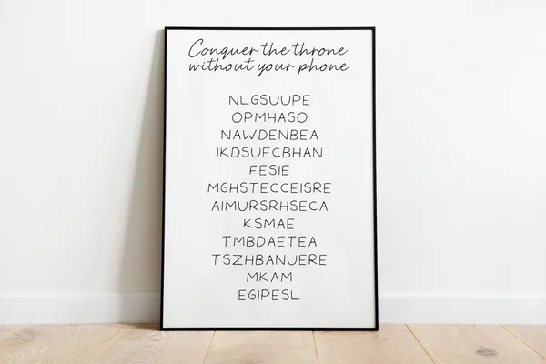 Forgot Your Phone Funny Toilet Riddle Poster
