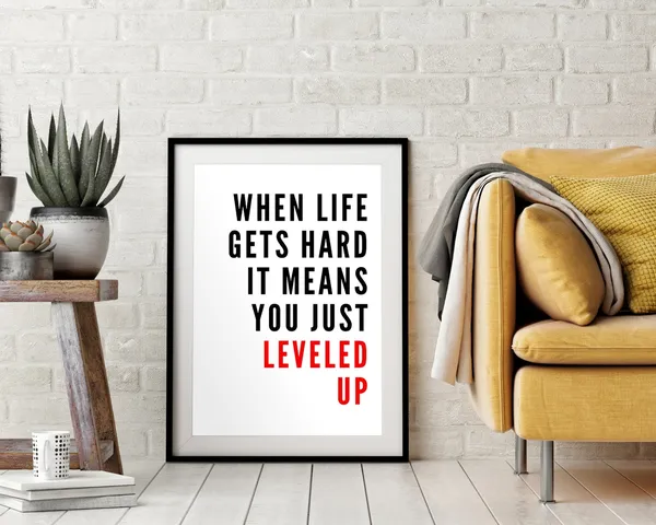 When Life Gets Hard Quote Art Print, Kids Affirmation