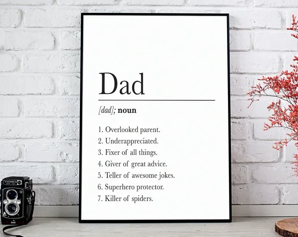 Dad Definition Print, Father's Day Gift Poster