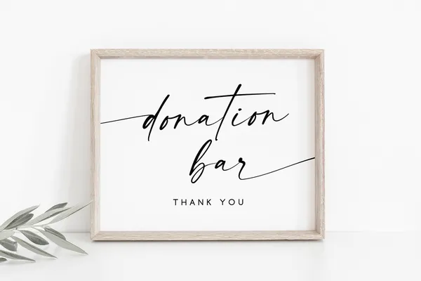 Wedding Donation Sign, Reception Table Art Print