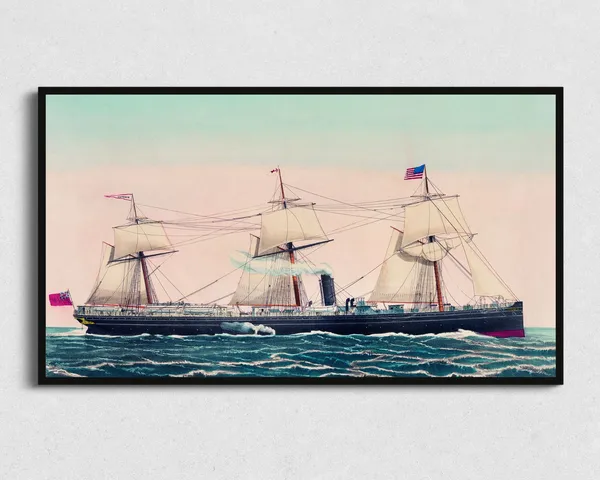 Nautical Wall Art Print, Coastal Decor for Living Room