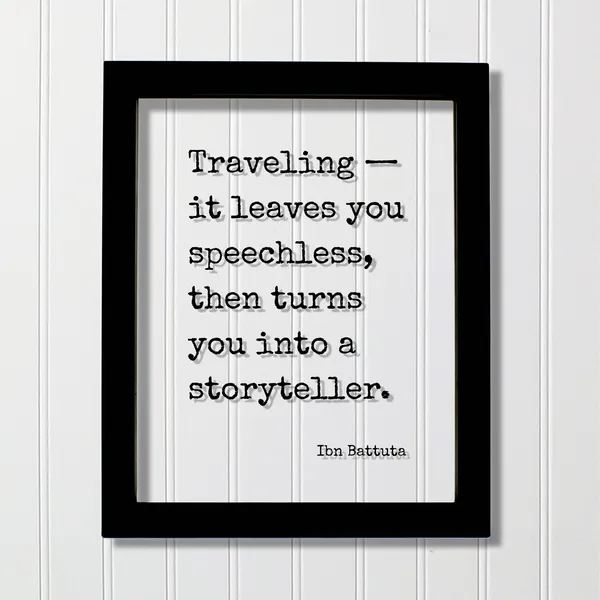 Ibn Battuta Quote Travel Poster, Journey Theme