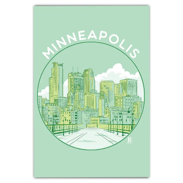 Minneapolis Circle Postcard Travel Poster