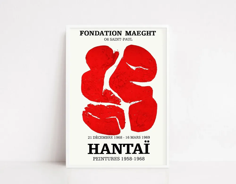 Simon Hantaï Vintage Exhibition Poster, Maeght Gallery