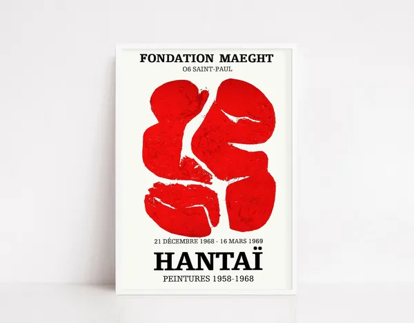 Simon Hantaï Vintage Exhibition Poster, Maeght Gallery