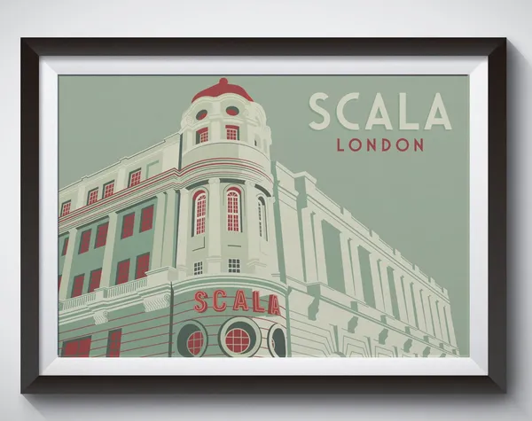 Scala London Art Deco Travel Poster Print