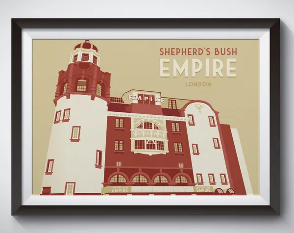 Shepherds Bush Empire London Vintage Travel Poster