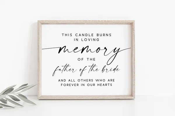 This Candle Burns Sign In Loving Memory Art Print
