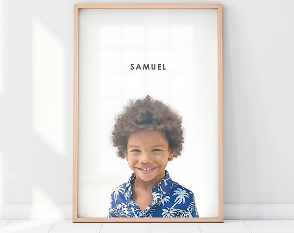 Custom Portrait From Photo, Personalized Family Art Print