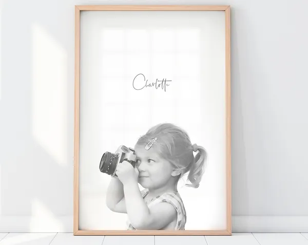 Custom Peekaboo Child Portrait, Personalized Art Print