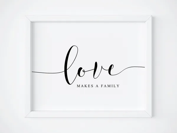 Love Makes A Family Quote Wall Art Print