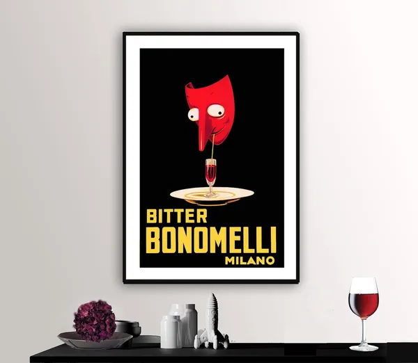 Bitter Bonomelli Vintage Food Drink Poster