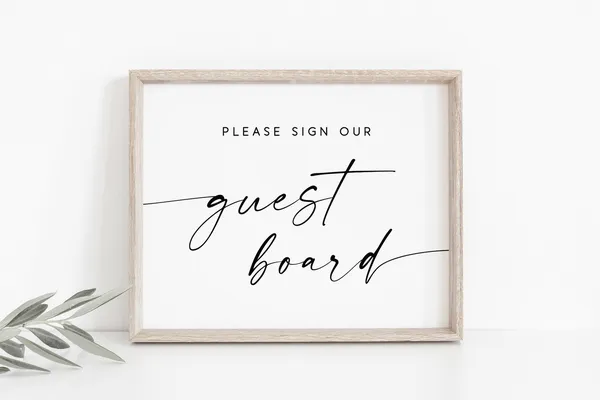 Please Sign Our Guest Board Wedding Sign, Art Print