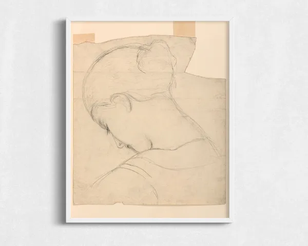 Amelia Minimalist Vintage Portrait Art Print