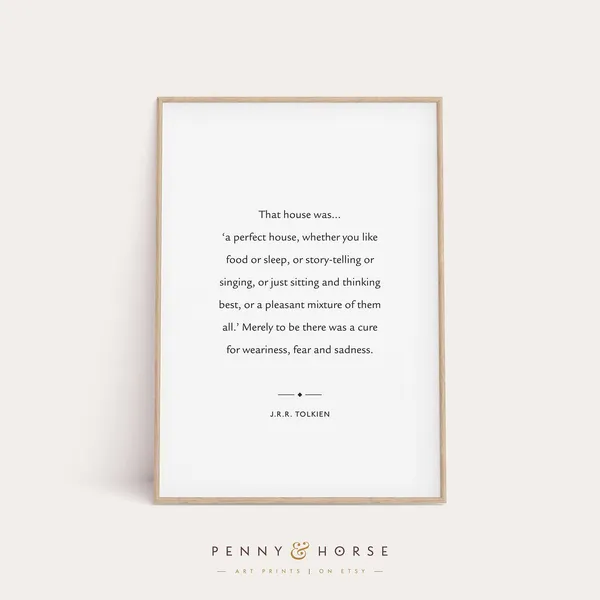 J.R.R. Tolkien Family Quote Wall Sign Art Print