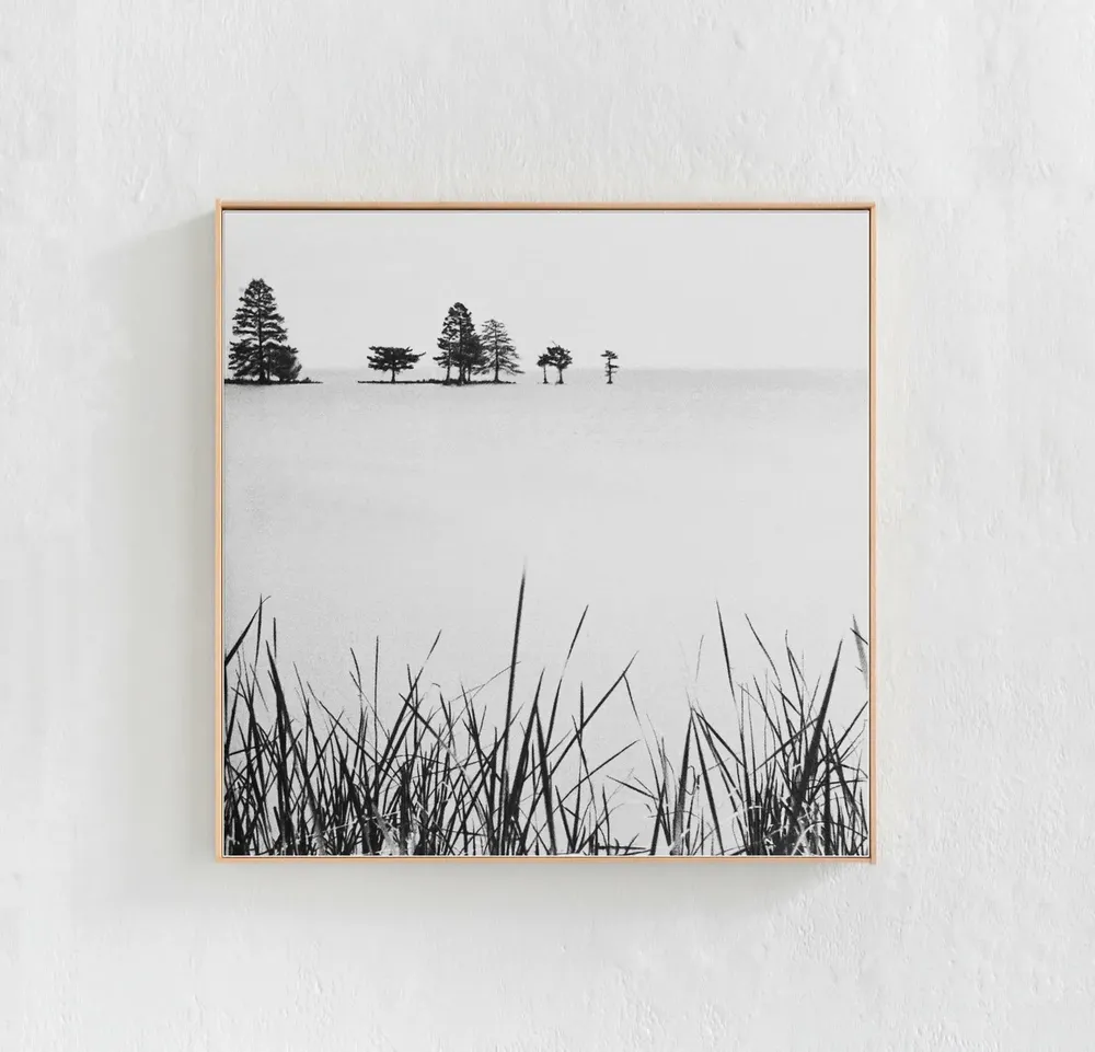 Black and White Landscape Minimalist Art Print