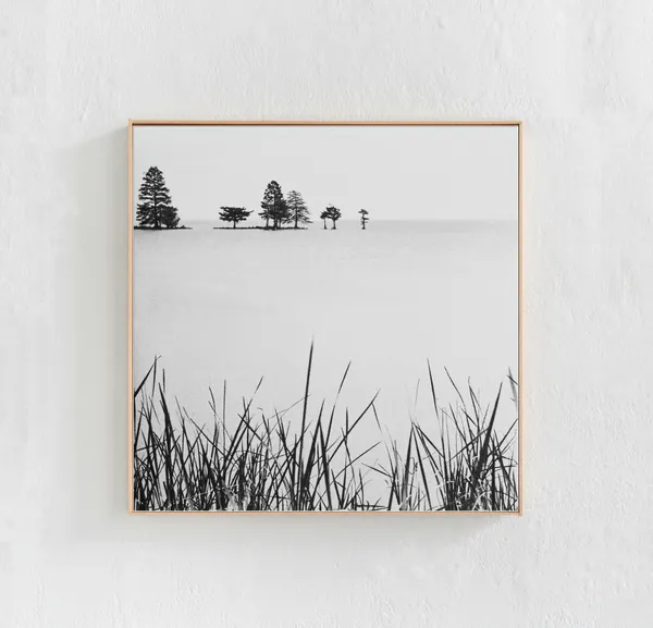Black and White Landscape Minimalist Art Print