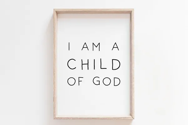 I Am a Child of God Nursery Bible Verse Art Print