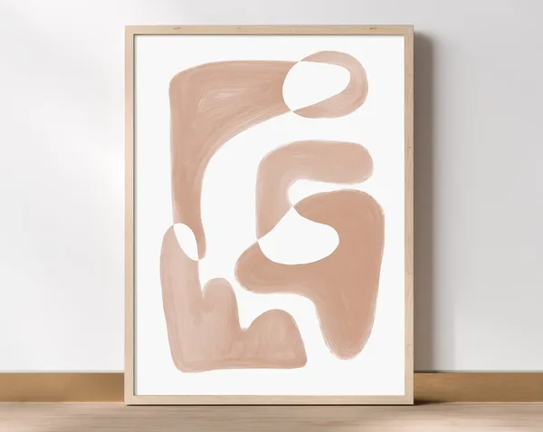 Abstract Geometric Art, Mid-Century Wall Art Print