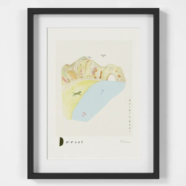 Durdle Door Dorset Watercolour Travel Poster