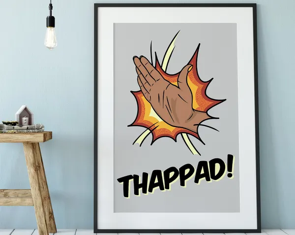 Indian Desi Thappad Poster Print