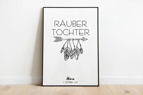 Robbers Daughter Personalized Poster, Name And Date