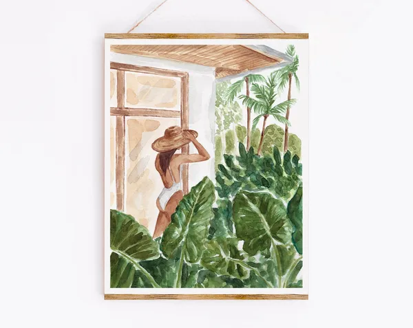 Woke Up In The Jungle Watercolor Art Print