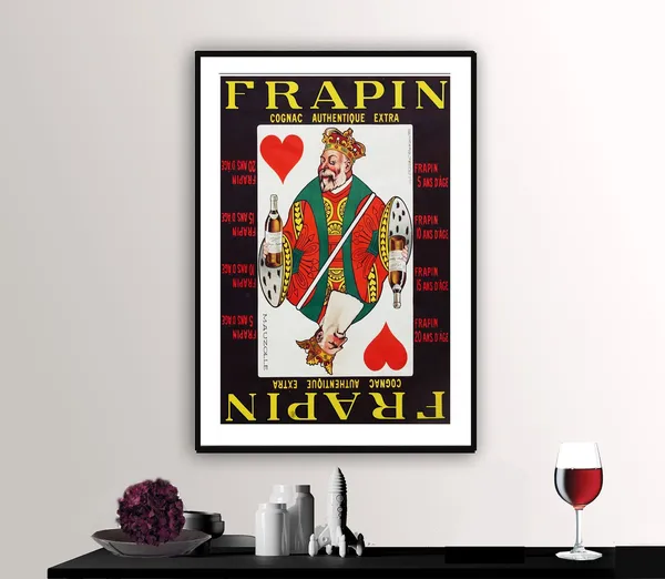 Cognac Frapin Vintage Bar Decor Art Print