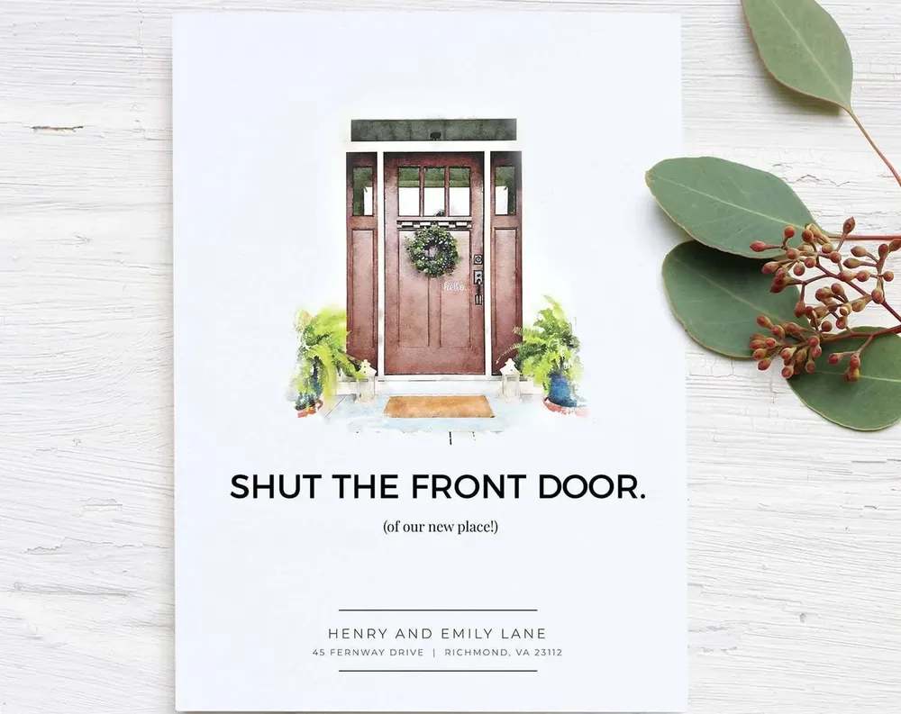 Custom Watercolor House Portrait, Moving Art Print