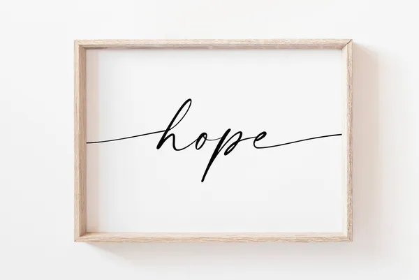Hope Typography Motivational Quote Art Print