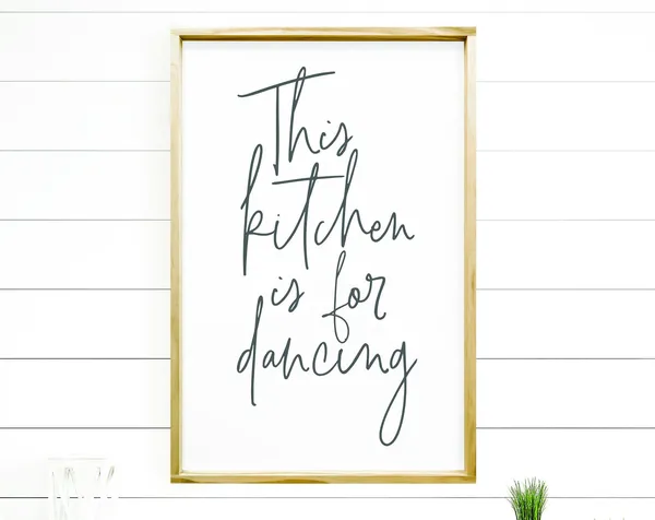 This Kitchen Is For Dancing Quote Poster, Kitchen Decor