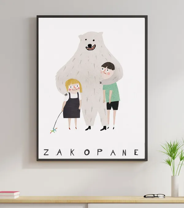 Krupwki Zakopane Vintage Travel Poster, Tatra Mountains