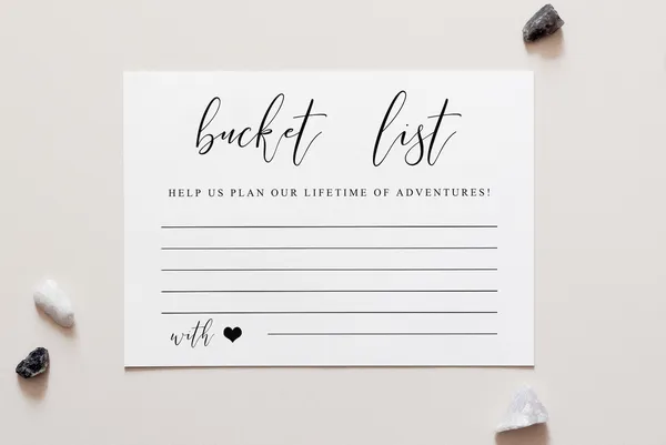Wedding Bucket List Cards Sign, Wedding Wall Art Print