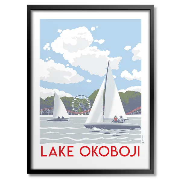 Lake Okoboji Travel Poster Print