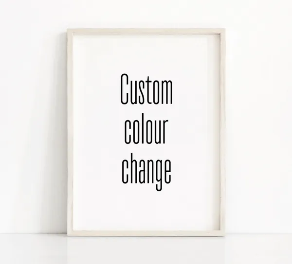 Custom Colour Change Personalized Wall Art Print