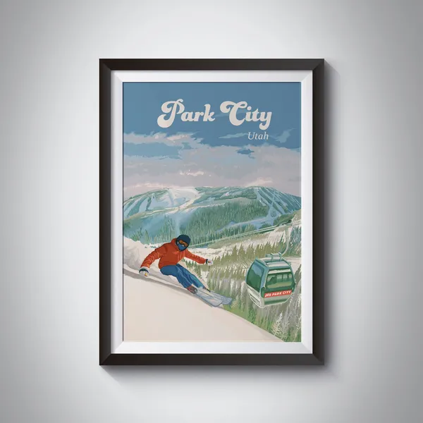 Park City Utah Vintage Travel Poster Art Print