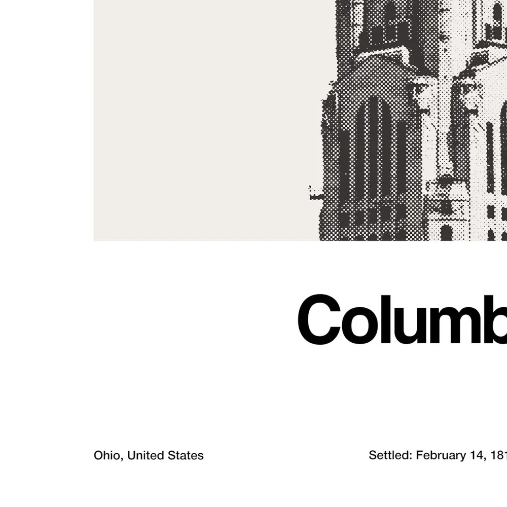 Columbus Ohio LeVeque Tower Minimalist Art Print - Image 2
