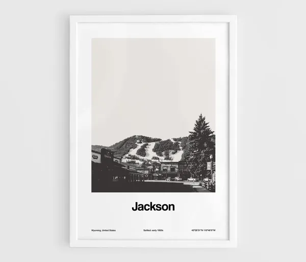 Jackson Wyoming, Grand Teton National Park Travel Poster