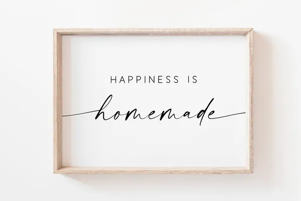 Happiness Is Homemade Quote Print, Kitchen Decor