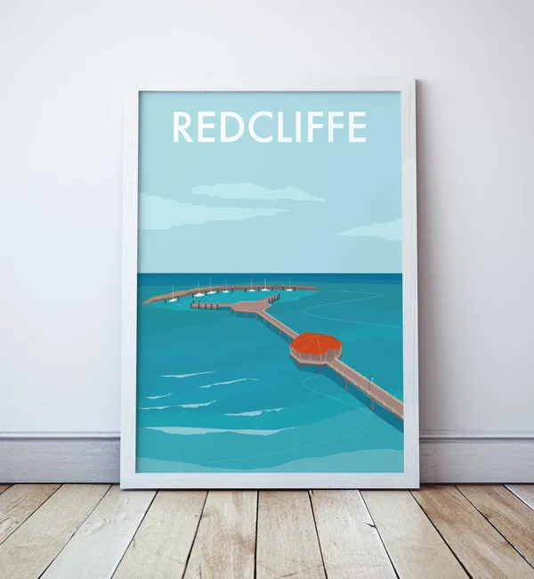 Redcliffe Jetty Brisbane Travel Poster