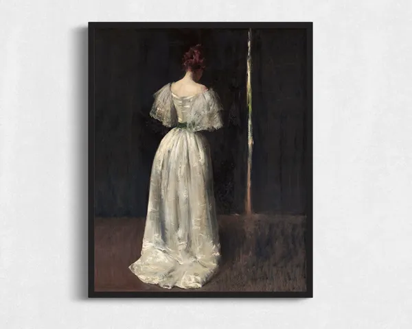 Vintage Woman Portrait, Antique Wall Art Print
