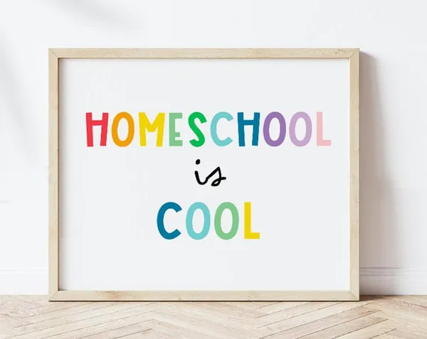 Homeschool Kids Posters, Classroom Room Decor Art Print