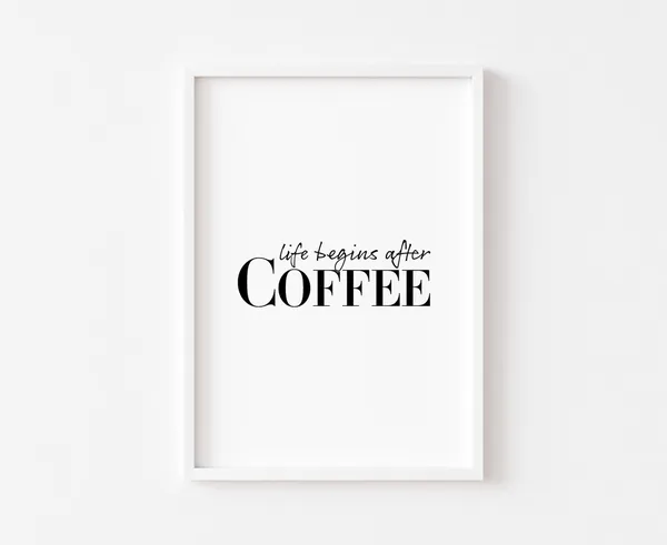 Kitchen Coffee Food Decor Art Print, Funny