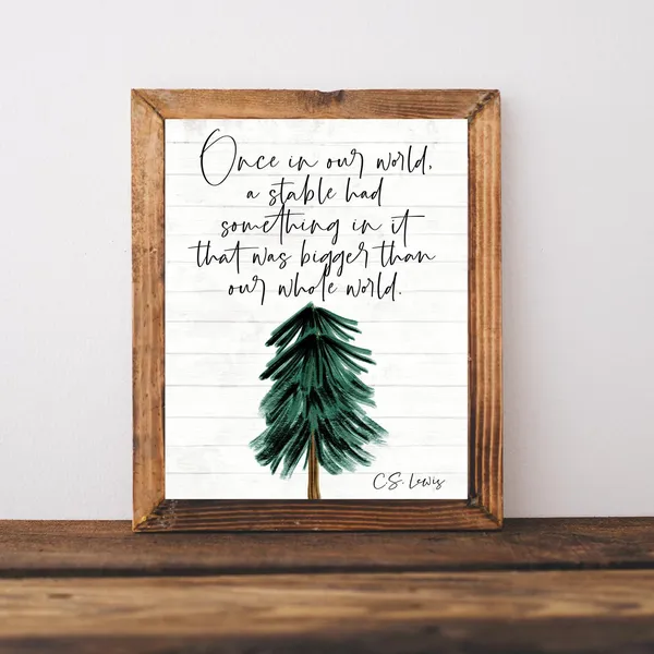 Christian Christmas Religious Decor Wall Art Print