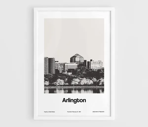 Arlington, Virginia Skyline Minimalist Art Print